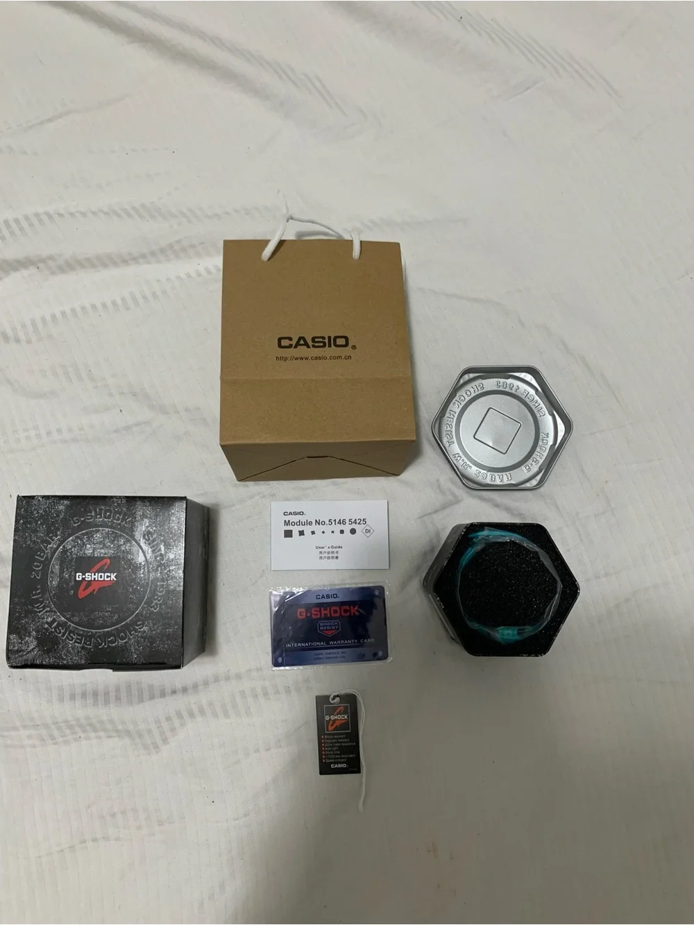 Casio Packaging & G-Shock Accessories Set - Black, Brown, Silver, Blue